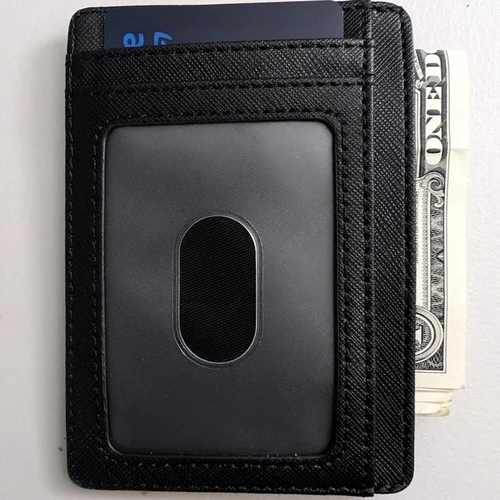 Slim Minimalist Front Pocket RFID Blocking Leather Wallets for Men